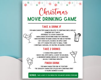 Christmas Movie Drinking Game, Christmas Movie Marathon