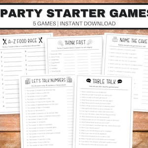 Icebreaker Games, Icebreaker Questions, Printable Adult Party Games, Icebreaker Questions for Adults, Dinner Party Games, Adult Party Games