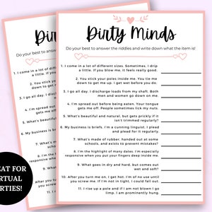 Dirty Minds, Ladies Night Party Games, Ladies Night Games, Games for Women, Funny Adult Games, Girls Night Games