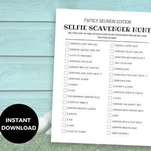 Family Reunion Scavenger Hunt, Family Reunion Game, Family Scavenger Hunt, Fun Family Reunion Activity, Family Reunion Ideas