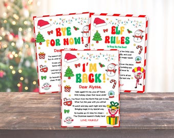 Elf Arrival Letter,  Elf Welcome Letter, Elf Goodbye Letter, Elf Hello Christmas Letter, Personalized Name Elf Letter Editable, Elf Rules