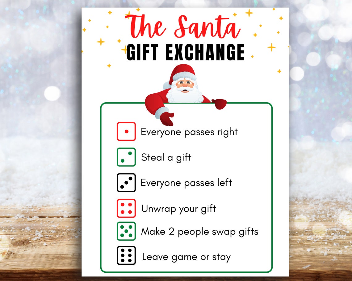 Christmas Gift Exchange Christmas Dice Game Office Gift Etsy
