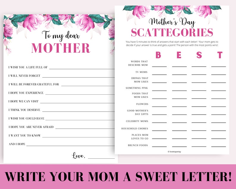 Mother's Day Games, Mother's Day Party Games, Mother's Day Brunch Ideas, Mother's Day Activities, Mum's Day Games, Mum's Day Activities image 4