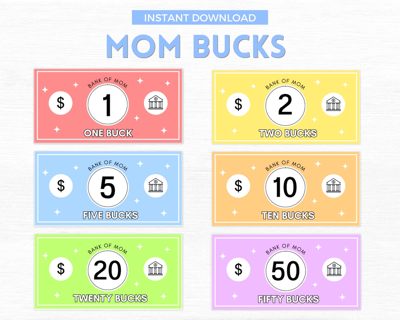 Mom Bucks Printable Reward Bucks - Il 1588xN.4996018459 I38l 