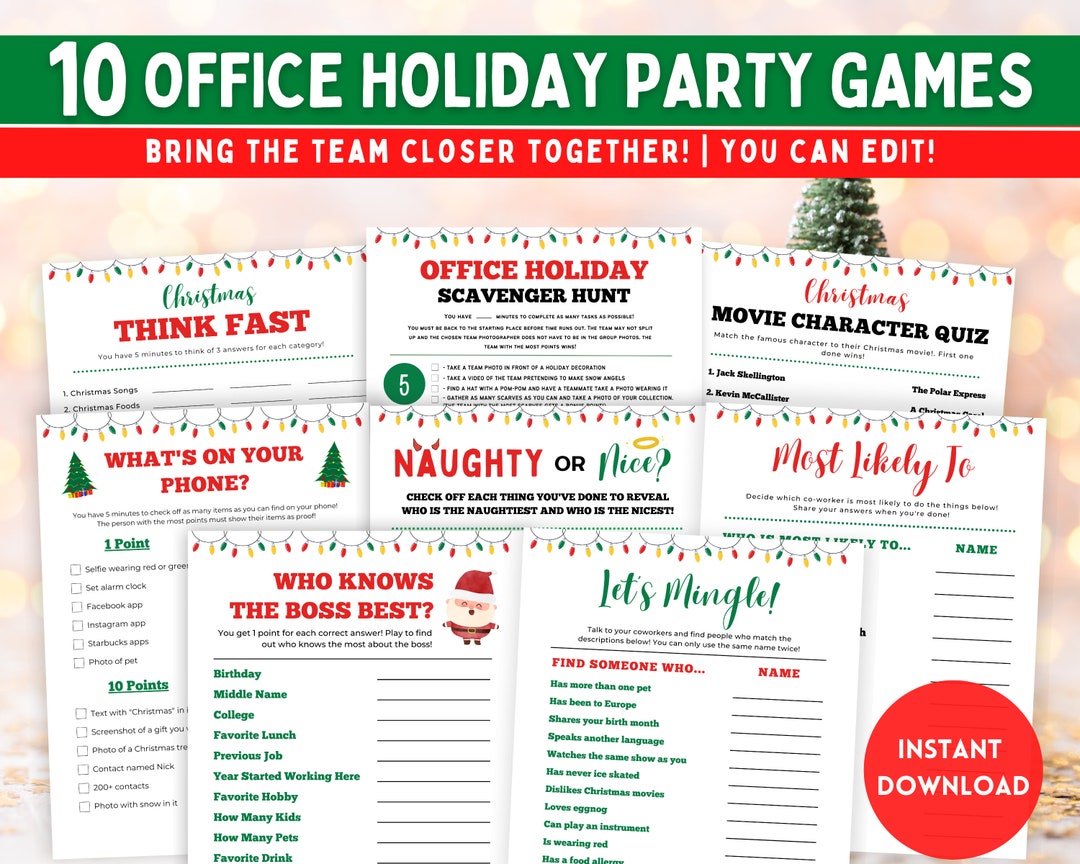 Work Christmas Party Games, Corporate Christmas Party Games, Company ...