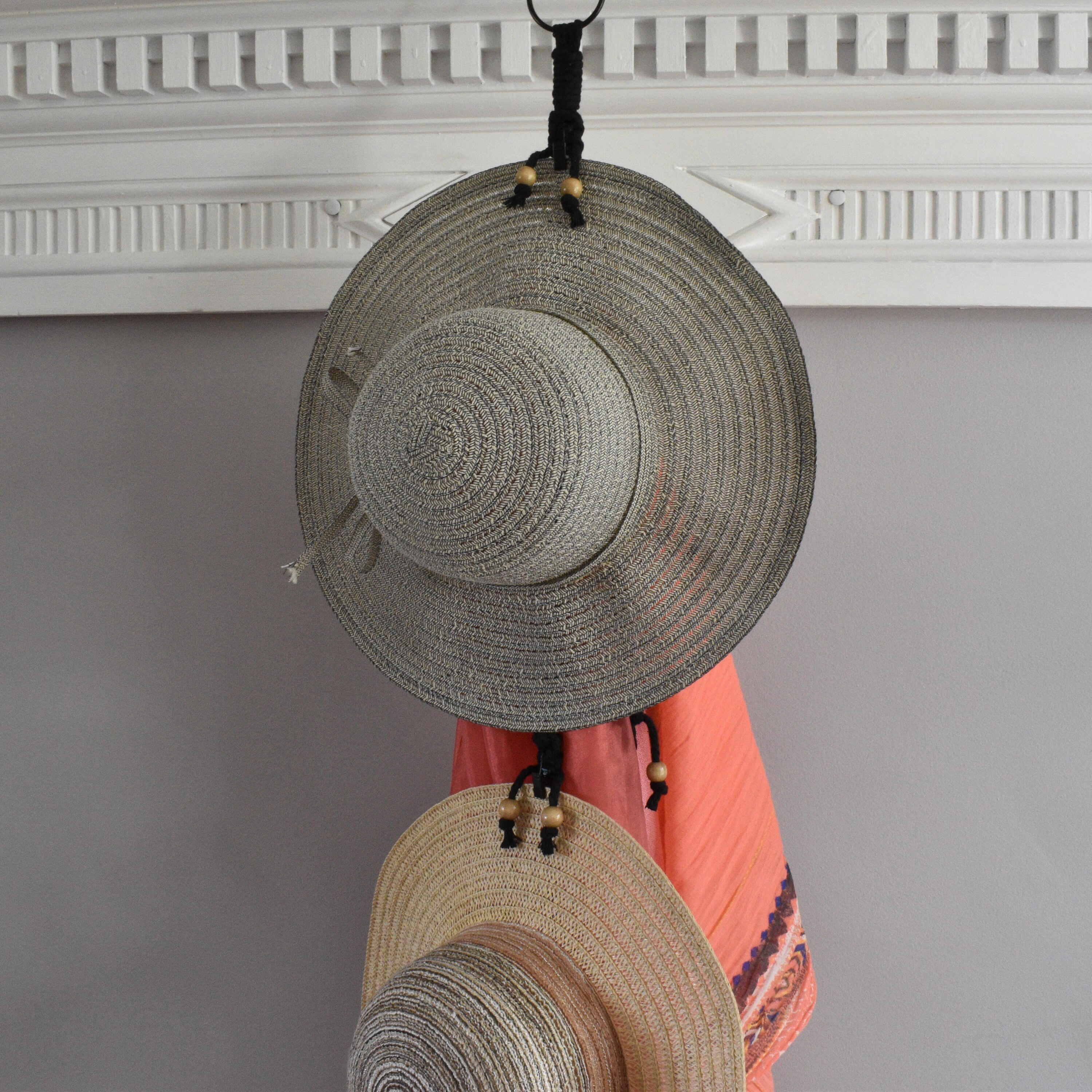 Macramé 8Clip Hat Hanger CAPTAIN HOOK Hat Rack Hanging Etsy
