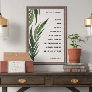 The Fruit of the Spirit // Christian Wall Art Bible Verse - Etsy