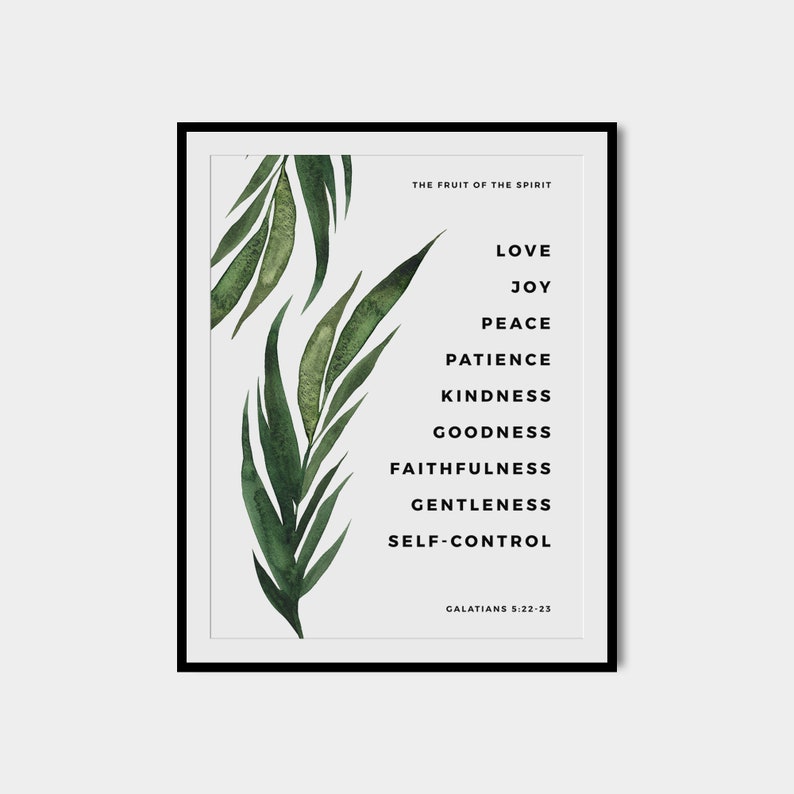 The Fruit of the Spirit // Christian Wall Art Bible Verse - Etsy
