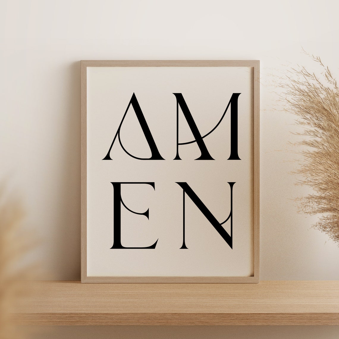 AMEN Wall Art Digital Descargar póster impresión imprimible - Etsy España
