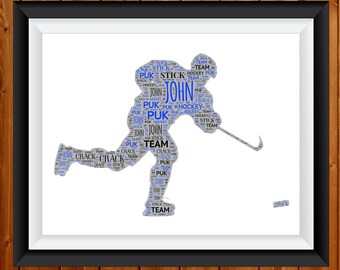 Gift For Hockey Coach,Wall Art,Custom Gift Gifts For Him,Hockey Players Gift Mothers Day Ice Hockey Gifts Ice Hockey Photo Collage