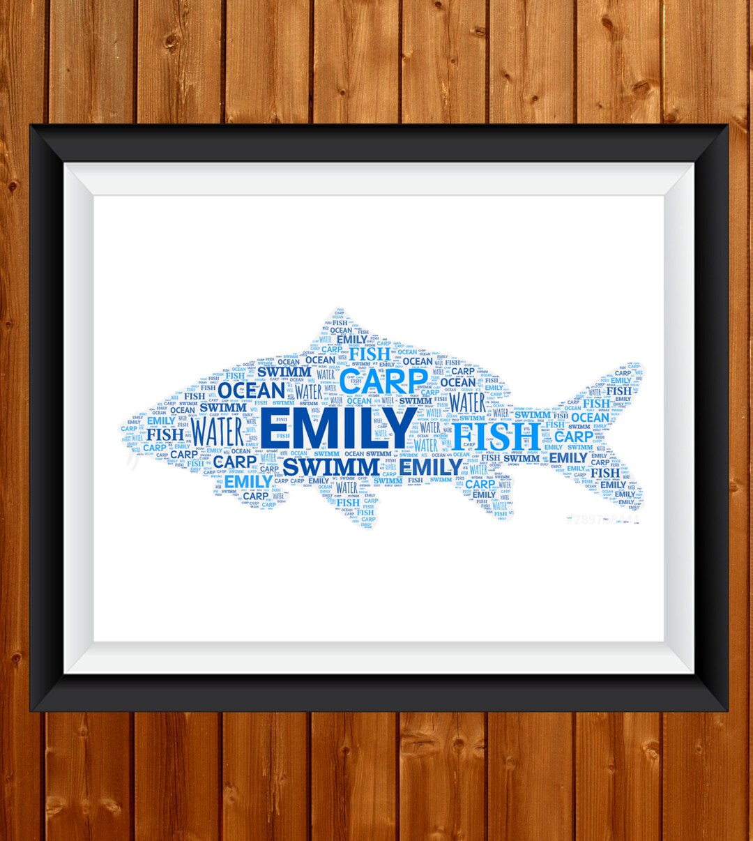 Personalised Carp Print Fisherman, Fishing Word Art Birthday, Fathers Day  Gifts for Him, Mens, Boys Dad, Son, Husband, Grandad 