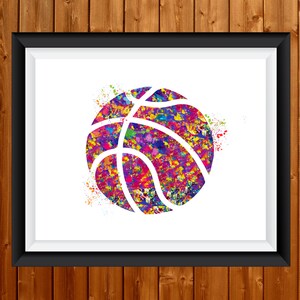 Basketball PRINT gift , Watercolor Basketball Poster, Basketball gift, Basketball picture, Printable,basketball art,sport art