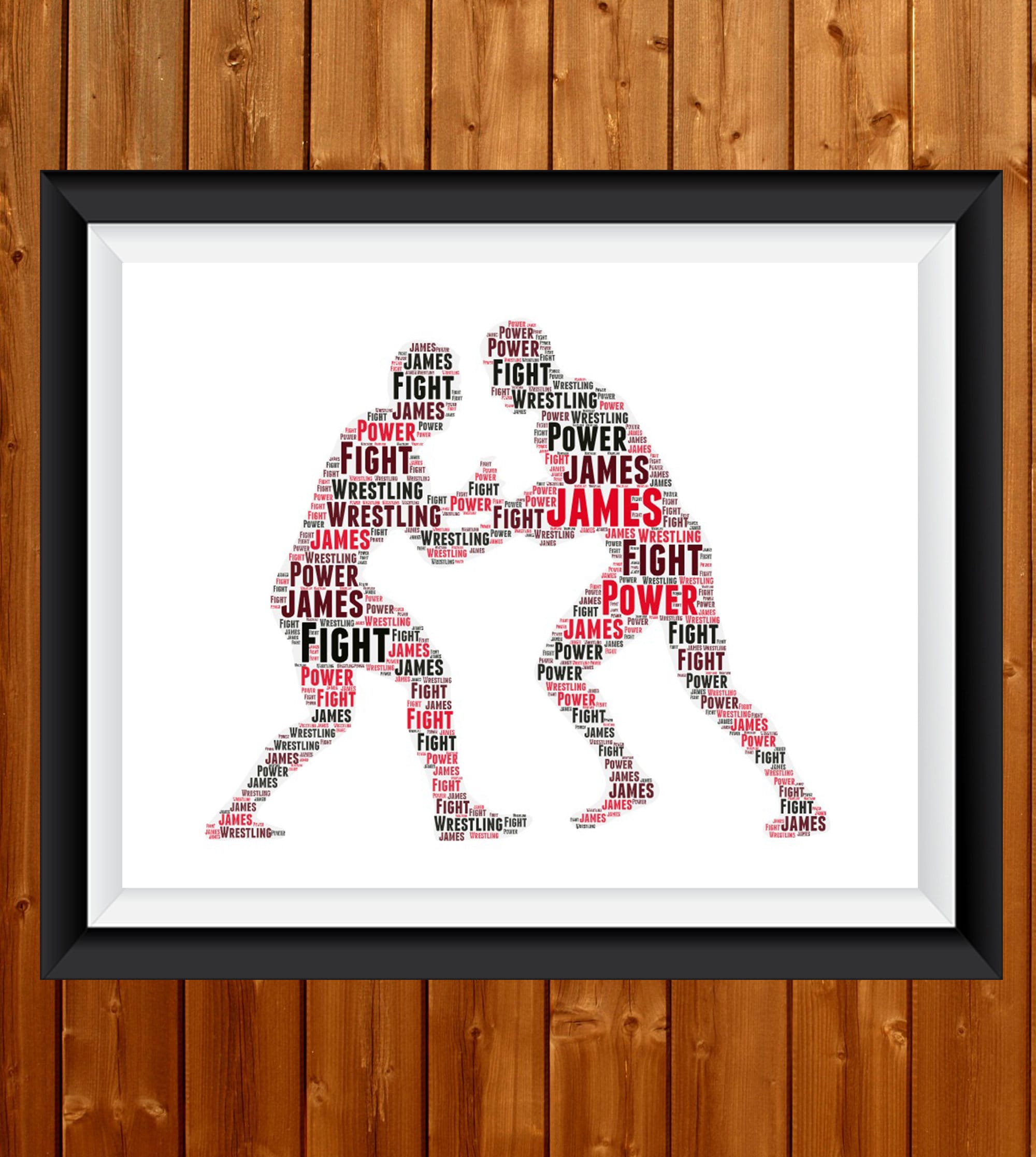 Personalized Wrestling Gift Wrestler Art Print Wrestling -  Portugal