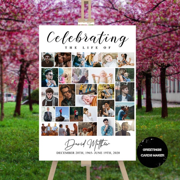 Celebration of Life Poster Board Etsy