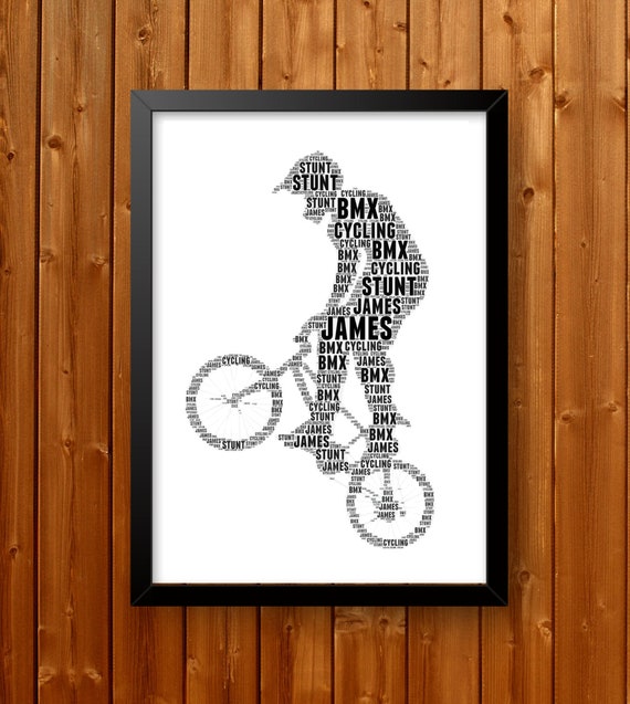 component hoogte Makkelijk in de omgang BMX Bmx Gifts Bmx Print for Stunt Cyclist for Boys Bmx Art - Etsy