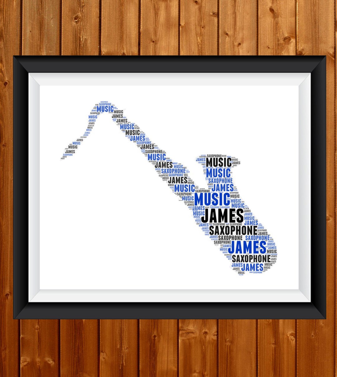 Personalised Saxophone Word Art Saxophone Gifts Musician Etsy