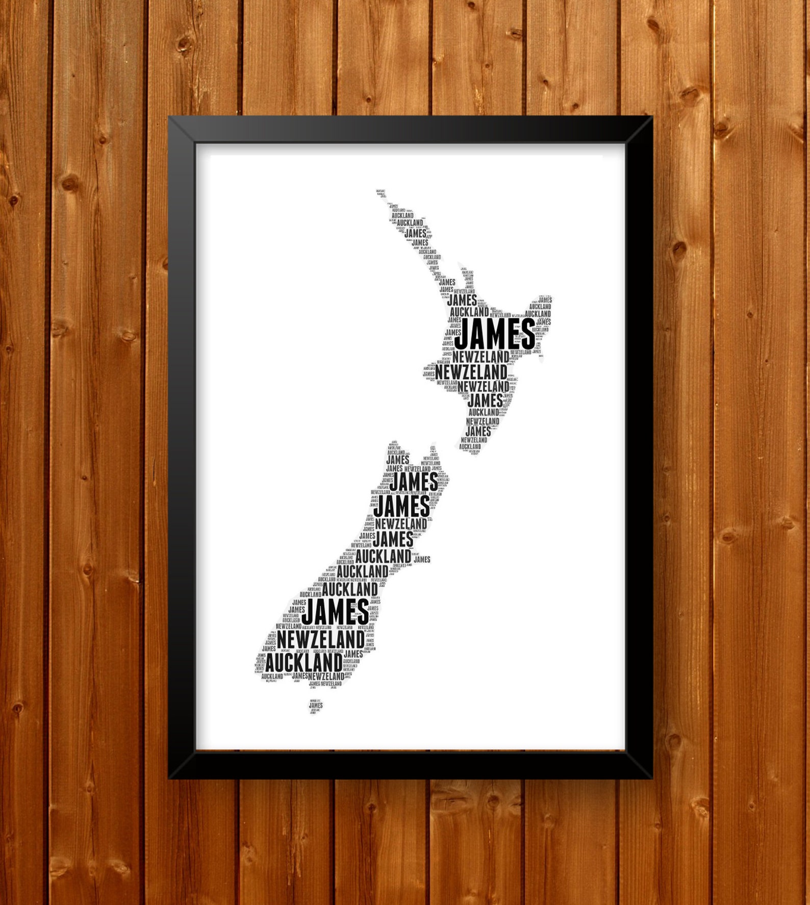 Personalised New Zealand Gifts Word Art PRINTABLE Wall Print Etsy