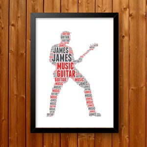 Personalised Guitar Gift For Guitar Player Gift PRINTABLE Guitar Wall Art Wall Prints Wall Art Gift Wall Art Digital Download 23