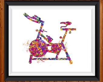 Vélo d’exercice Print gift, vélo stationnaire printable salle d’entraînement art gym art imprimable art bike femme exercice vélo home gym art