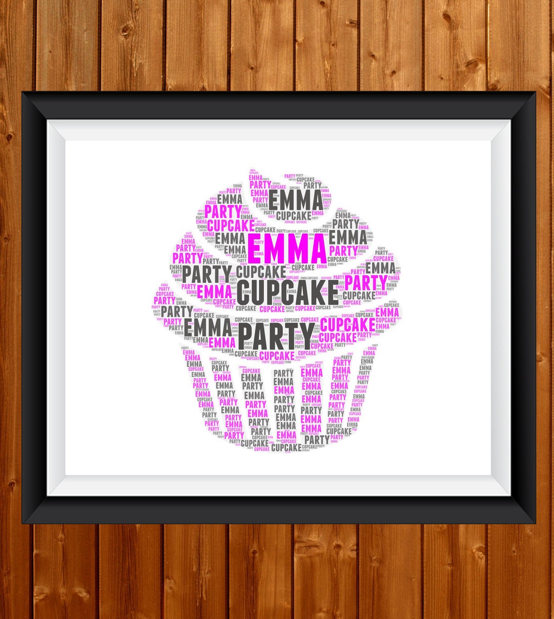 Personalised Cupcake Word Art Teachers Gift Cake Maker Wall Etsy