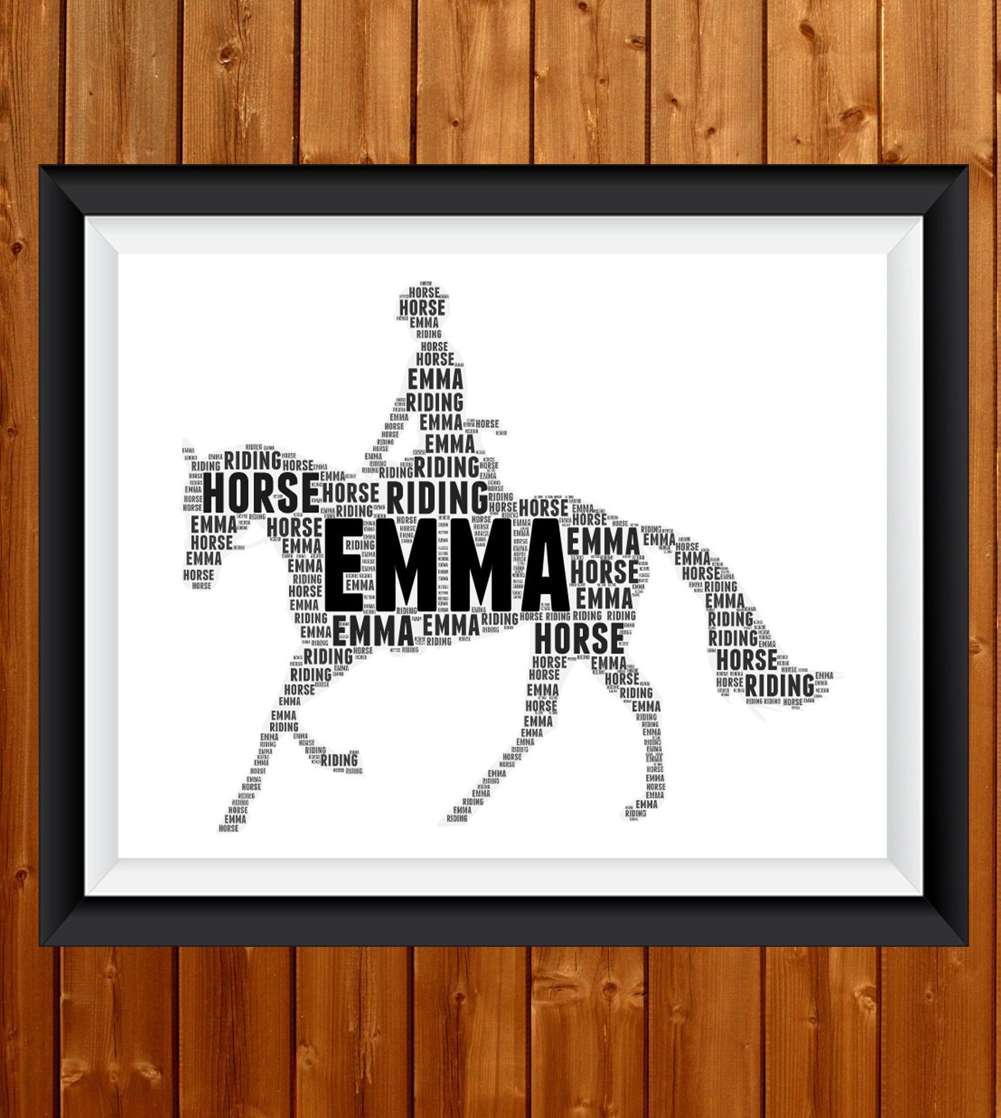 Personalised Horse Word Art Horse Gifts Gift For Equestrian Horse Riding Enthusiast Digital Show jumping Dressage Gift Word Art Wall Room