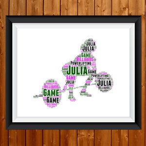 Personalisierte Gewichtheber Frau Geschenk DRUCKBARE Geschenk für Gym Fitness Gewichtheber Geschenk Wort Kunst Wand Raum Dekor Drucke digitaler Download 34