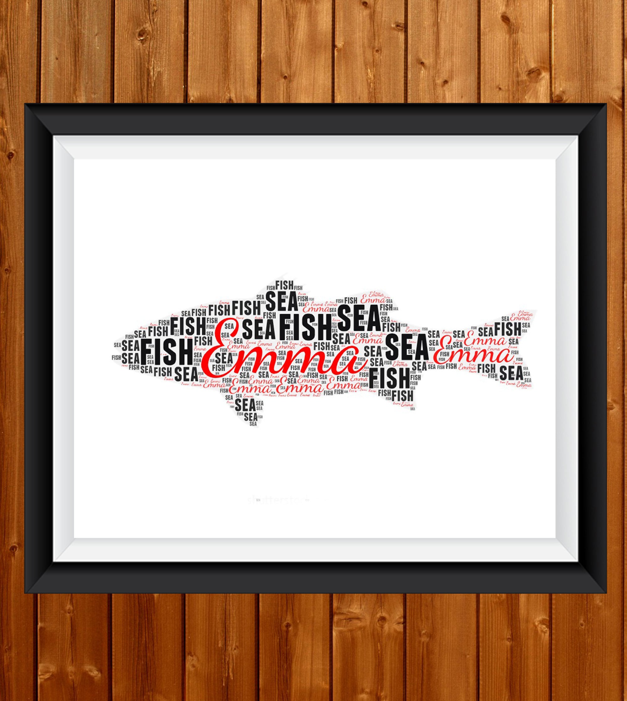 Personalised Angel Fish PRINTABLE Angel Fish Gifts Word Art Wall Print ...