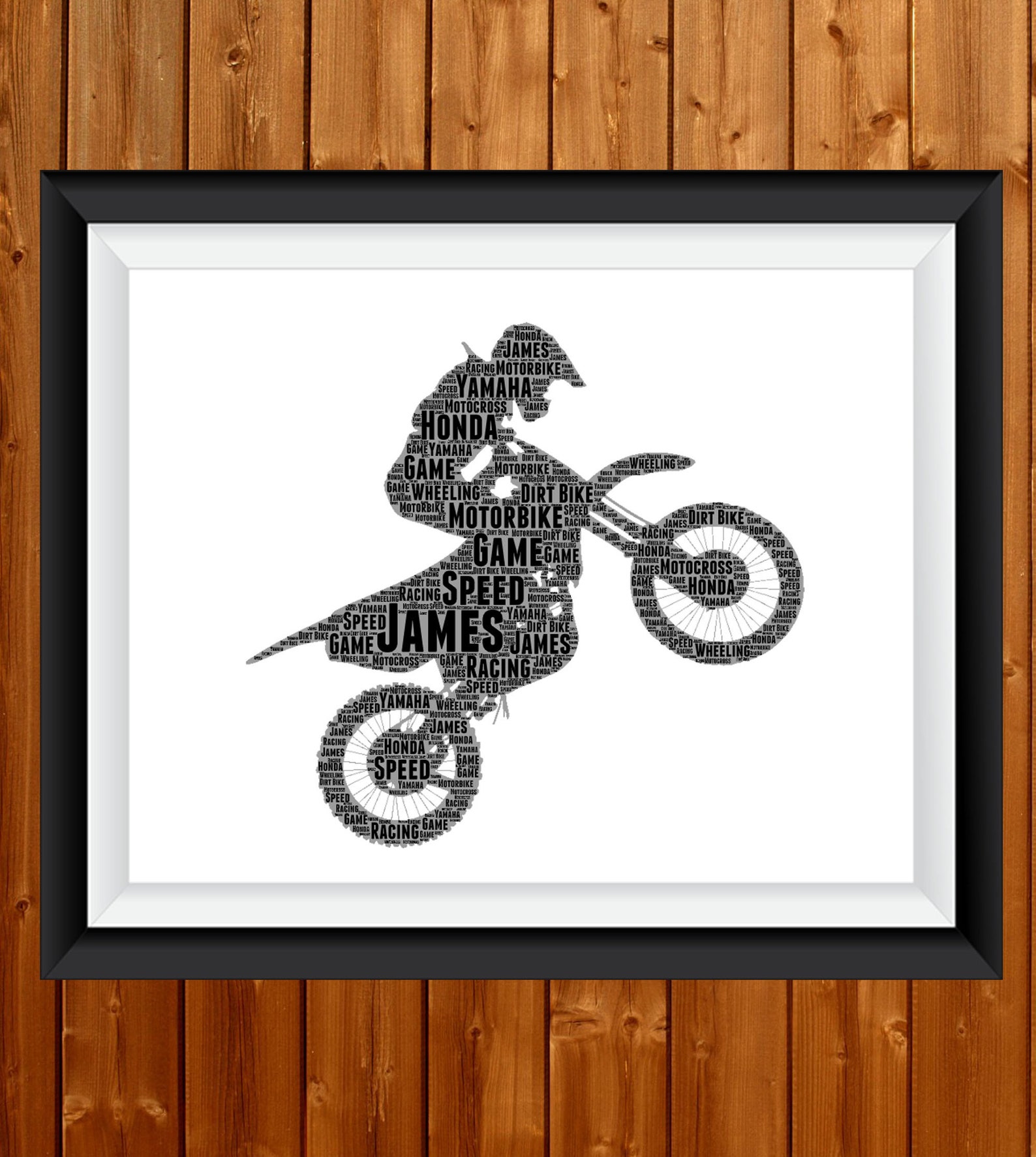 Motocross Word Art Gift Dirt Bike Gift Print off Road Bike Etsy