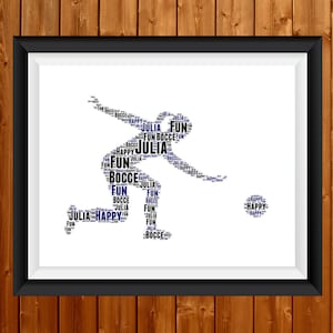 Personalised PRINTABLE Word Art Gift female bocce ball Gifts Sports Gift Girl bocce ball Wall Art Wall Prints Wall Art Prints bocce ball 34
