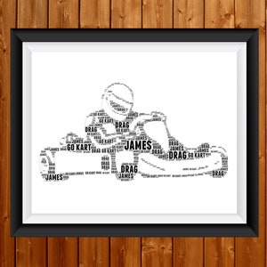 Personalised Go Kart Gift -Go Karting Gift - Go Kart Racing- Go Kart Racer Driving  Dad Uncle Husband Brother-Birthday Gifts For Him, Her