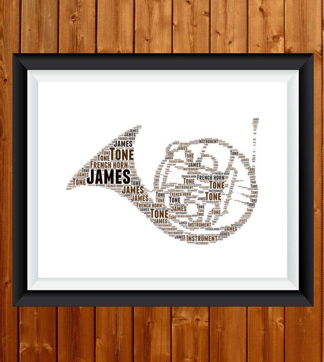 Personalised French Horn Art, French Horn Player Art, French Horn