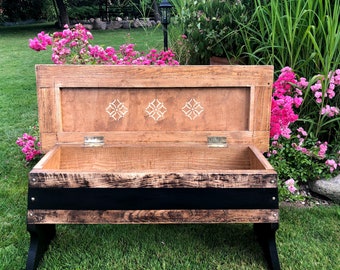 The very old home bench ( for shoes equipment )