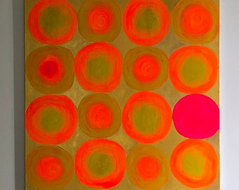 INFLUENCE - abstraction acrylic painting on canvas 70x70 cm