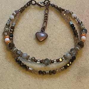 Handmade 2 strand bracelet with extender