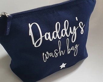 Personalised washbag - toiletry zip pouch - your choice of name - gifts for him or her - back to school - Father's day gift idea