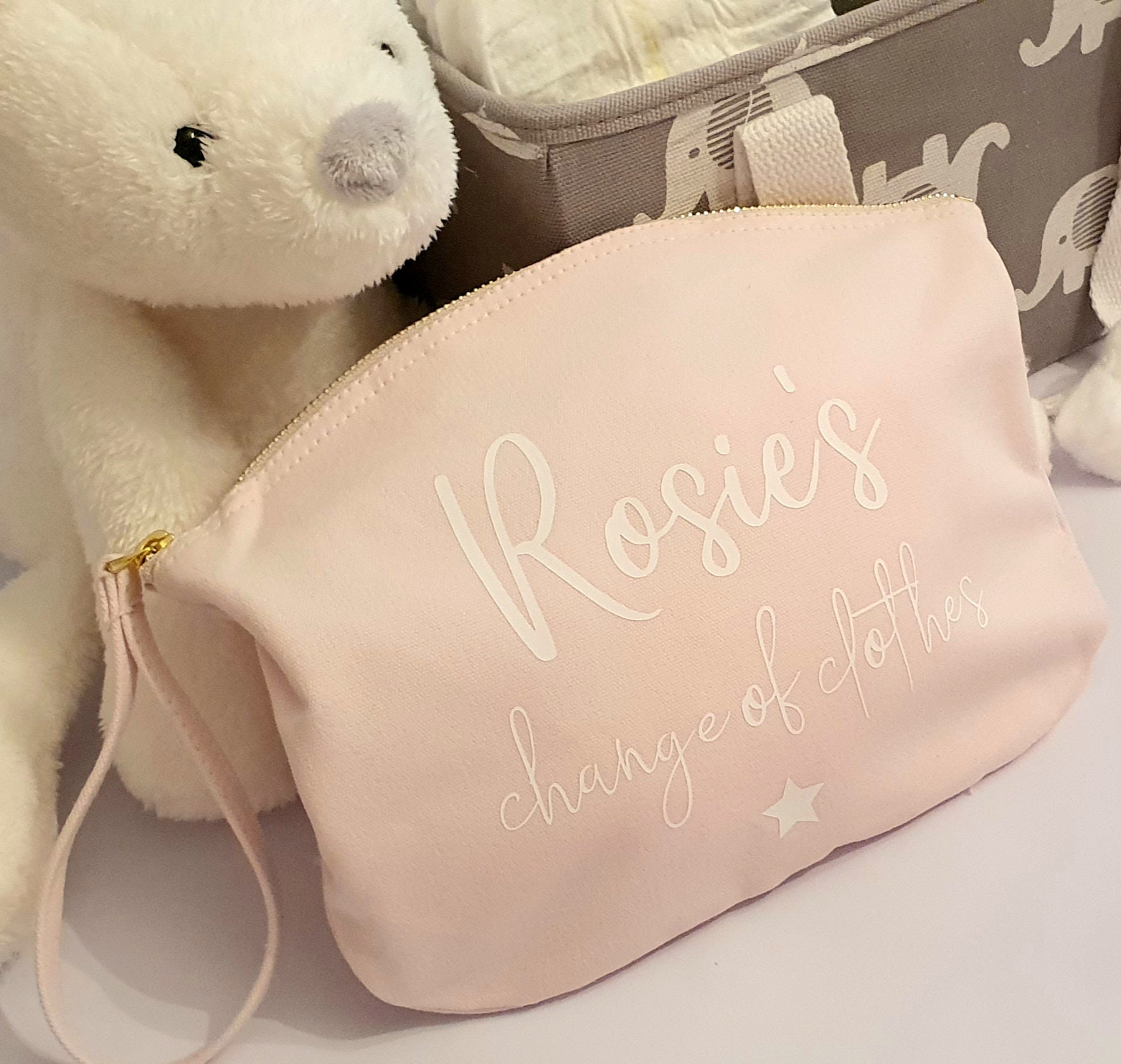 Personalised Nappy Zip Pouch Changing Kit Baby Grab Bag Etsy UK