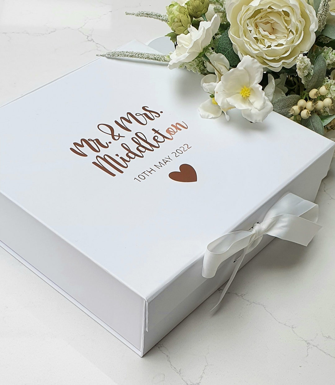 Wedding Memory Box - Card Box for Wedding - Mr & Mrs Personalised Box ...