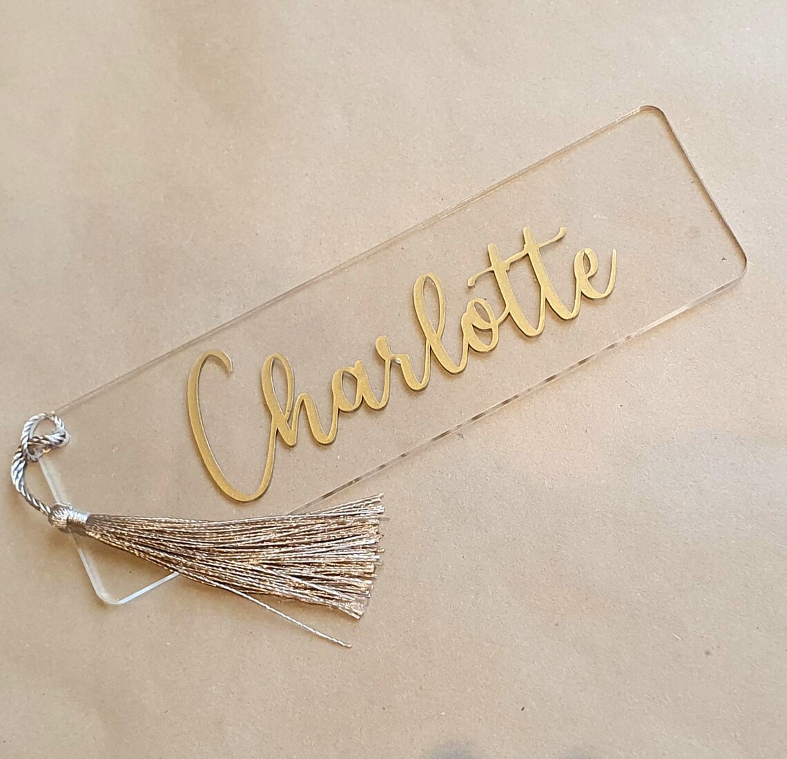 Clear acrylic personalised bookmark gift for teachers book Etsy