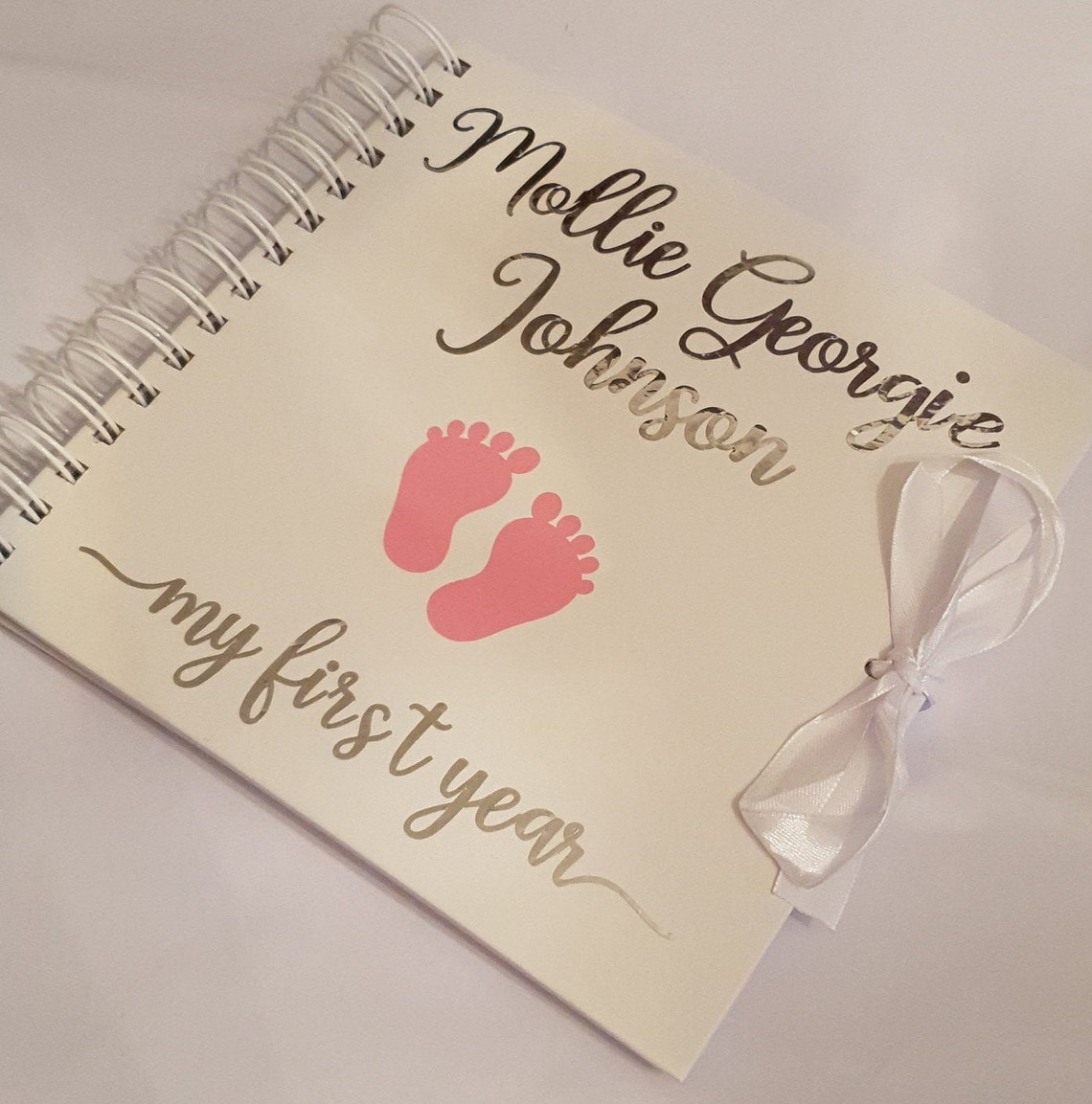 Baby's first year scrapbook / photo album / record book. Etsy