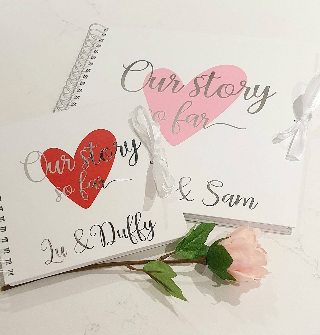 Valentine's Scrapbook – Couples Memory Book – Personalised Photo Album ...