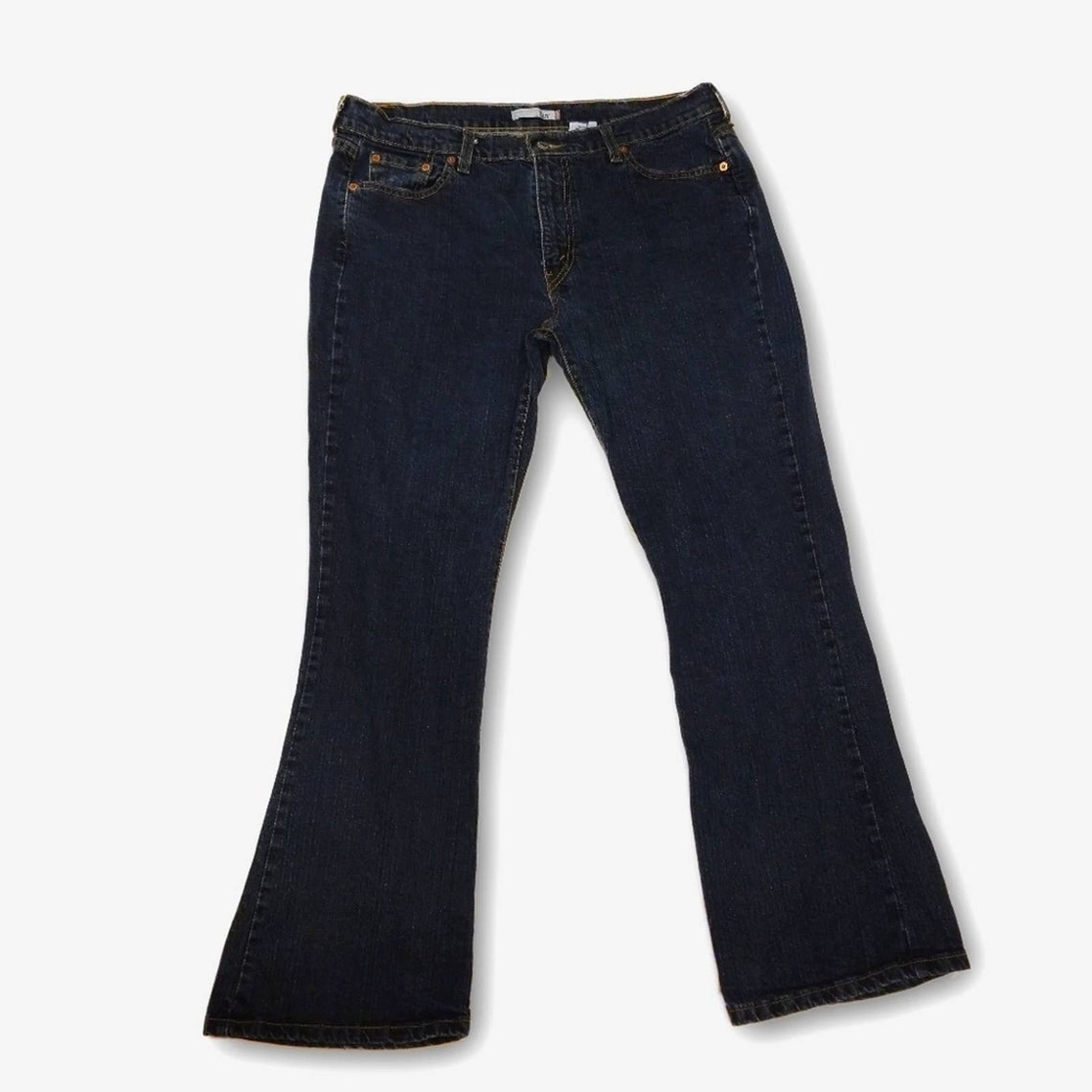 Levi's Vintage 515 Bootcut Denim Jeans Dark Wash Blue Size - Etsy UK