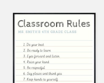 Classroom Rules Poster