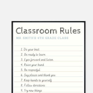 Classroom Rules Poster