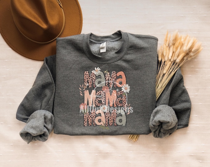 Featured listing image: Floral Mama Png Design, Boho Floral Mom Png, Mama Png Shirt Designs, Floral Spring Png, Digital Mama Shirt Png