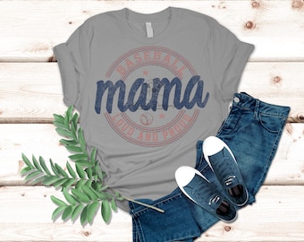 Baseball Mama Mom PNG Bundle | Sublimation Digital Download | Loud and Proud & Hat Leopard Print Designs
