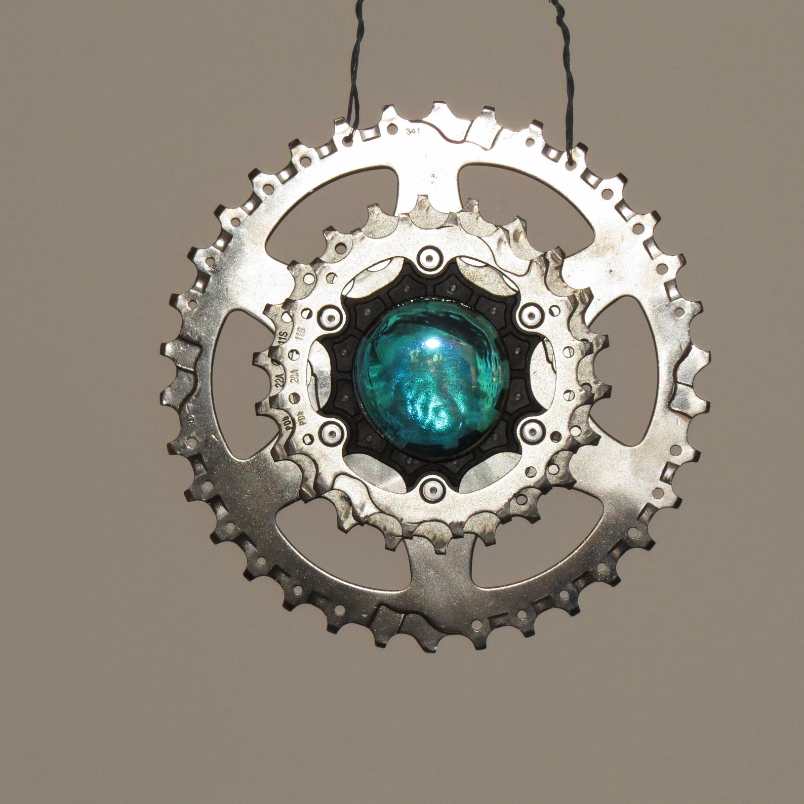 Recycled Hanging Bicycle Wall Art Bike Gear Sprocket Metal Etsy