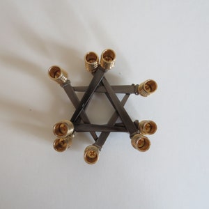 Menorah Handmade Chanukiah Hanukkah Chanukah made of steel and brass image 5