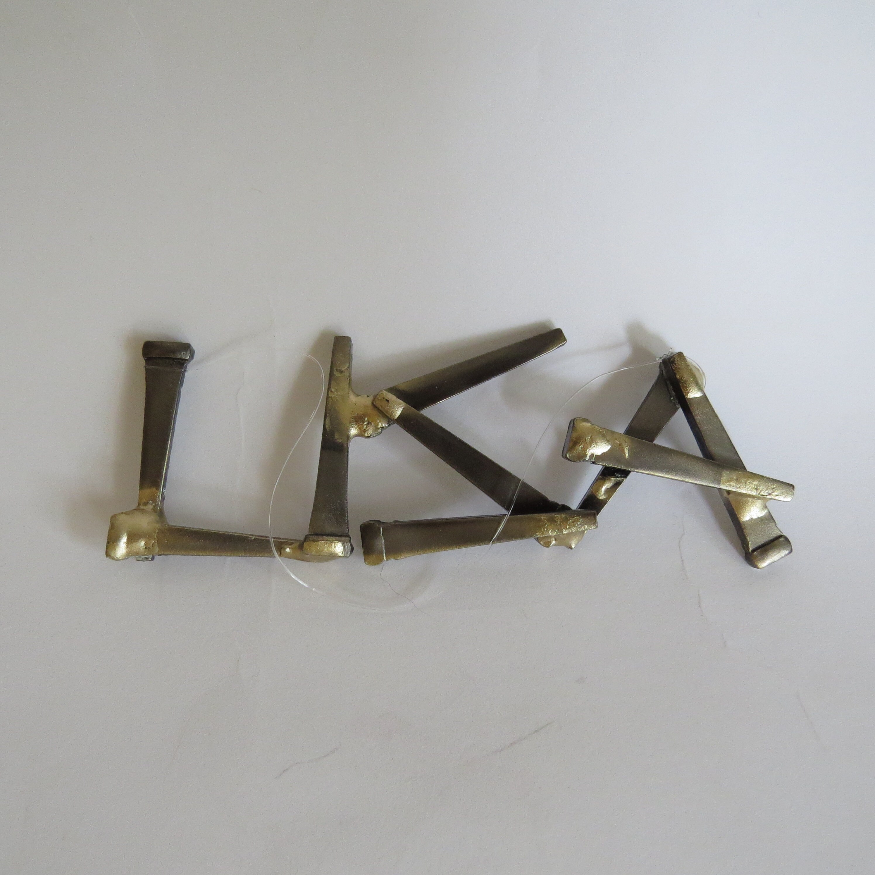 USA Handmade Steel Nails and Brass Wall Hanging Etsy