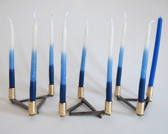 Menorah Handmade Chanukiah Hanukkah Chanukah made of steel and brass