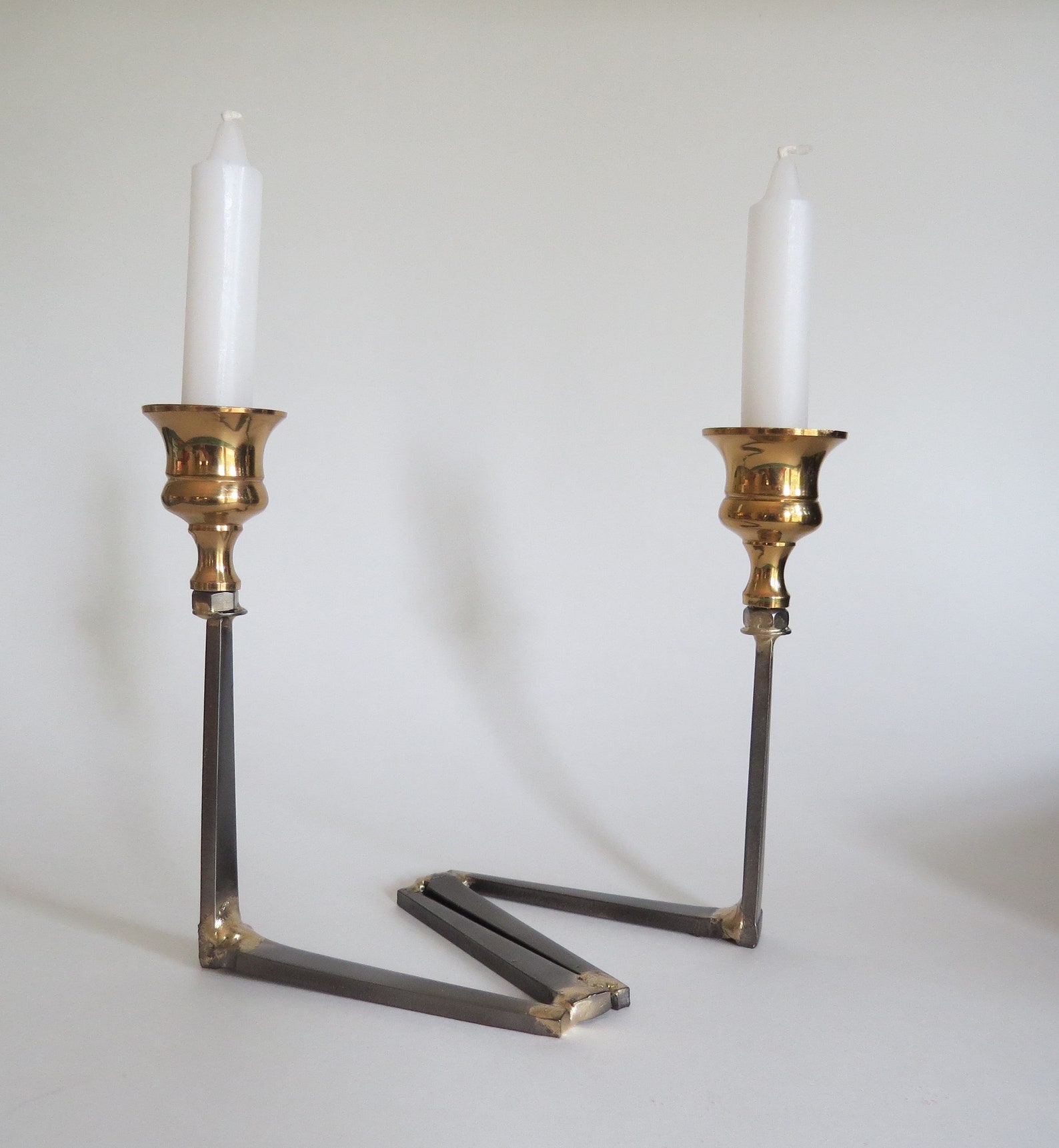 Shabbat Shabbos Sabbath Candle Holder handmade of brass & Etsy.de